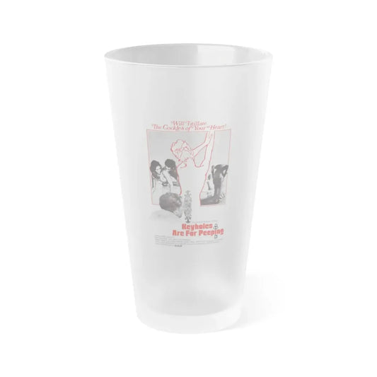 KEYHOLES ARE FOR PEEPING 1972 Movie Poster - Frosted Pint Glass 16oz 16oz Frosted - Go Mug Yourself