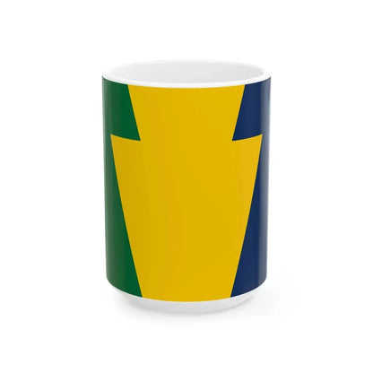 Keystone Flag reverse (United States) White Coffee Mug 15oz - Go Mug Yourself