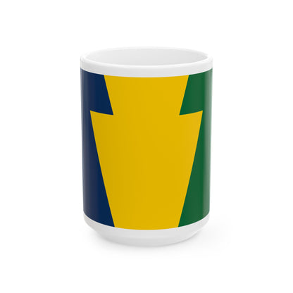Keystone Flag (United States) White Coffee Mug-15oz-Go Mug Yourself