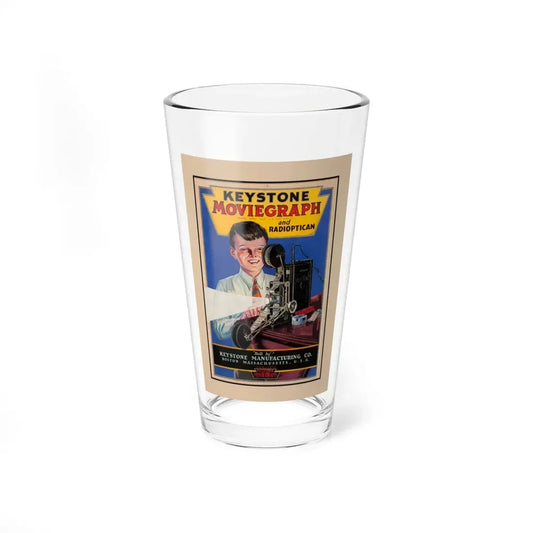 Keystone Moviegraph and Radioptican ad illustration - Pint Glass 16oz 16oz - Go Mug Yourself