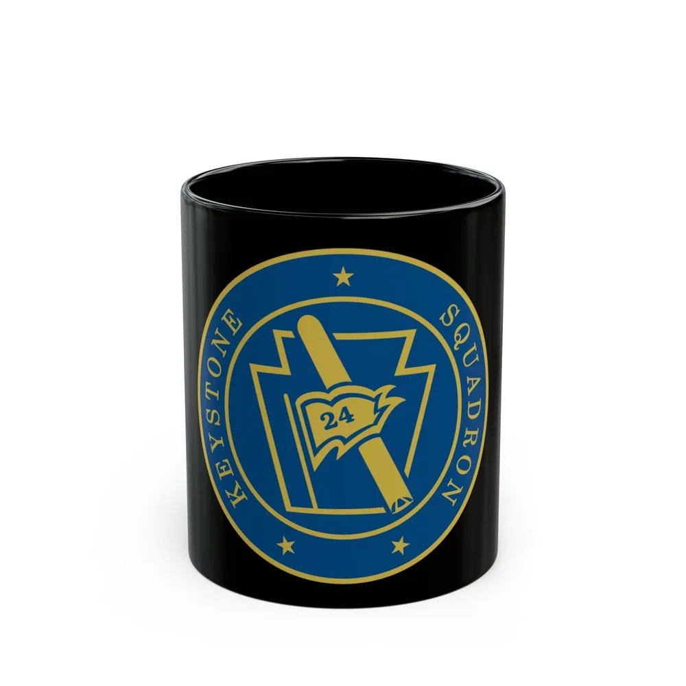 Keystone Squadron 24 (U.S. Navy) Black Coffee Mug-11oz-Go Mug Yourself