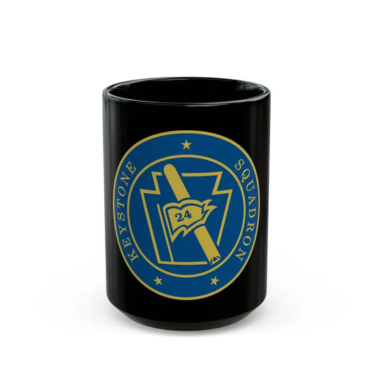 Keystone Squadron 24 (U.S. Navy) Black Coffee Mug-15oz-Go Mug Yourself