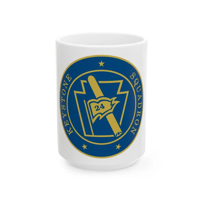 Keystone Squadron 24 (U.S. Navy) White Coffee Mug-15oz-Go Mug Yourself