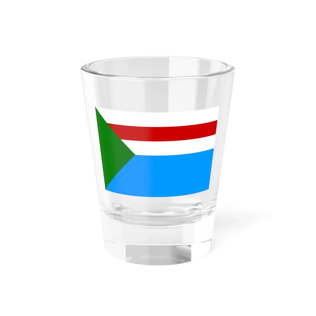 Khabarovsk Flag with Belarusian Flag in Upper Half (Russia) Shot Glass 1.5oz 1.5oz - Go Mug Yourself