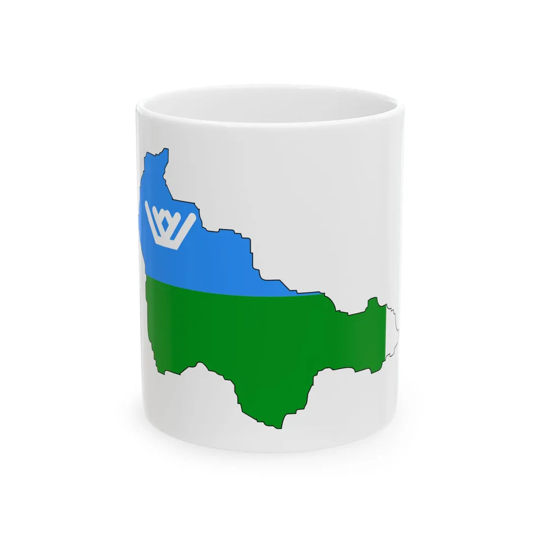 Khanty-mansi-geo-stub (Russia) White Coffee Mug 11oz - Go Mug Yourself