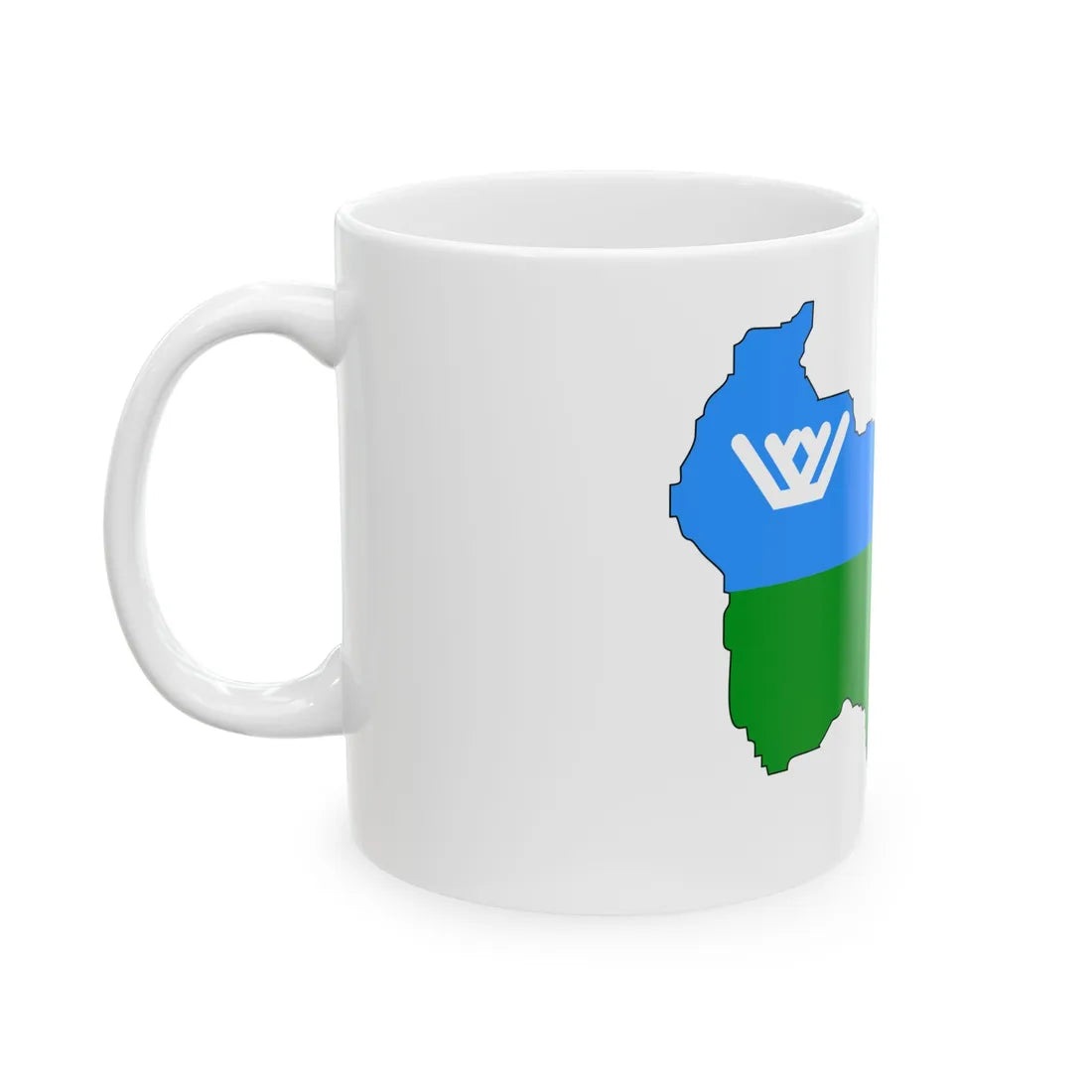 Khanty-mansi-geo-stub (Russia) White Coffee Mug - Go Mug Yourself