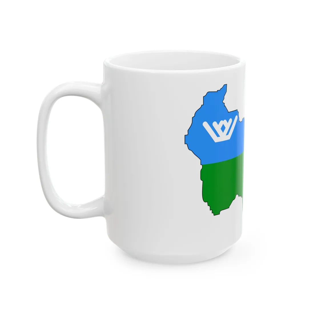 Khanty-mansi-geo-stub (Russia) White Coffee Mug - Go Mug Yourself