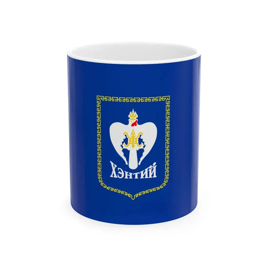 Khentii aimag Flag (Mongolia) White Coffee Mug 11oz - Go Mug Yourself