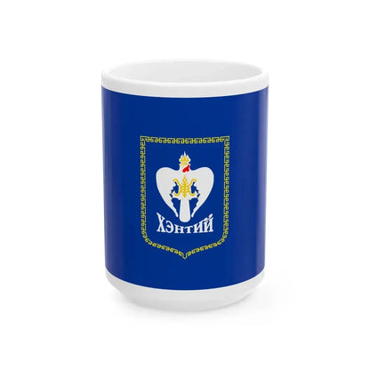 Khentii aimag Flag (Mongolia) White Coffee Mug 15oz - Go Mug Yourself
