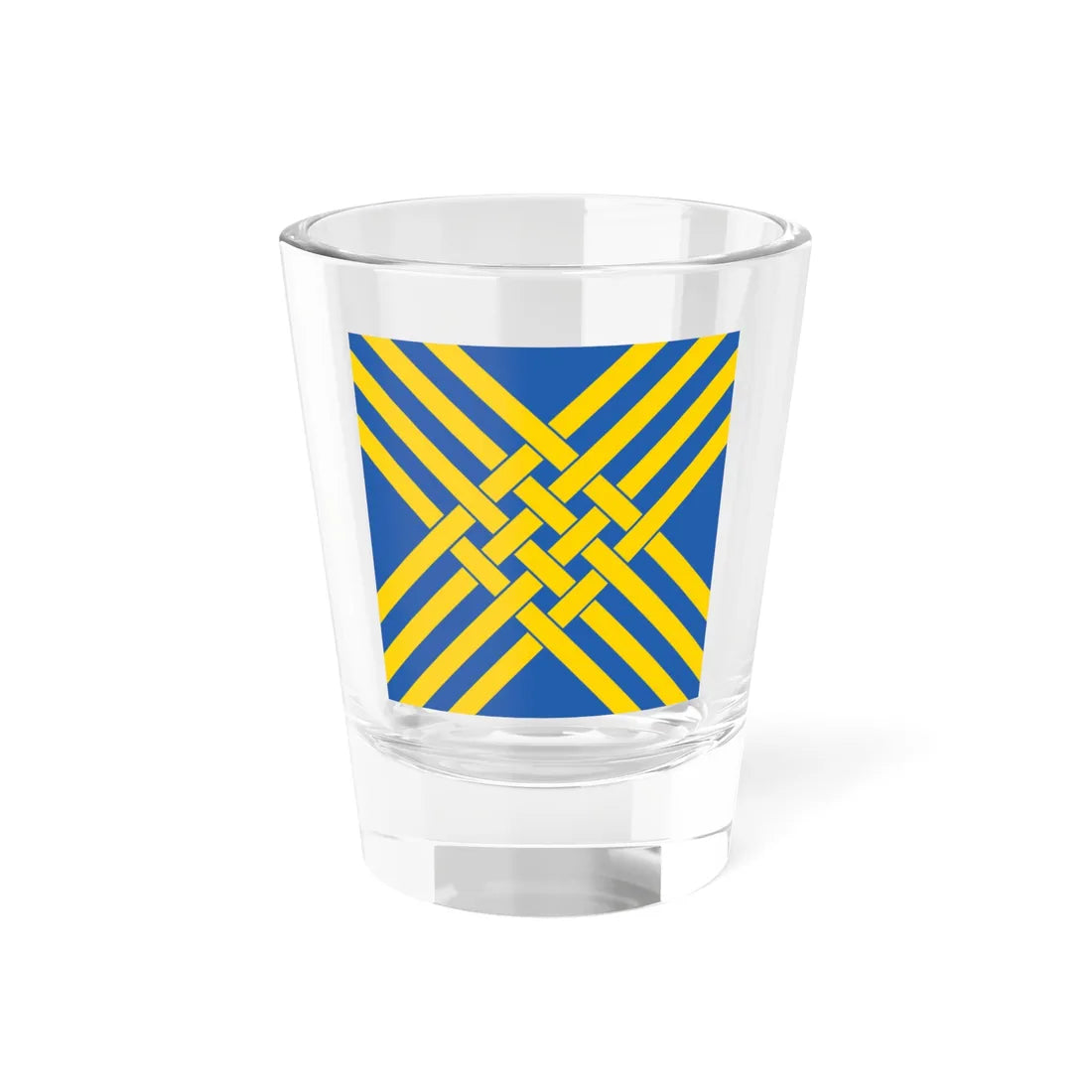 Khvoshchivka Khmelnytskyi Region flag (Ukraine) Shot Glass 1.5oz 1.5oz - Go Mug Yourself