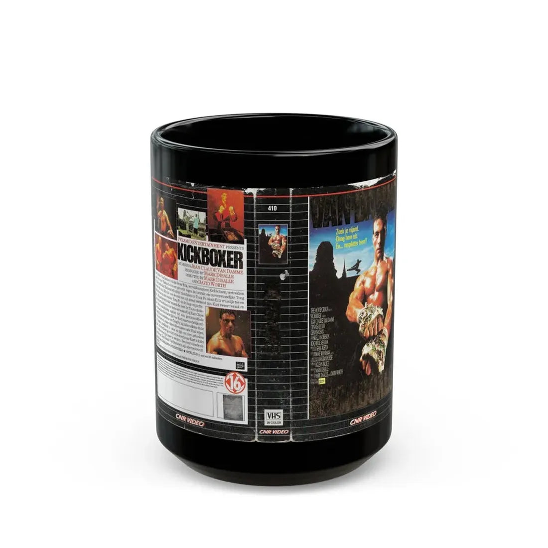 KICKBOXER (VHS COVER) - Black Coffee Mug 15oz - Go Mug Yourself