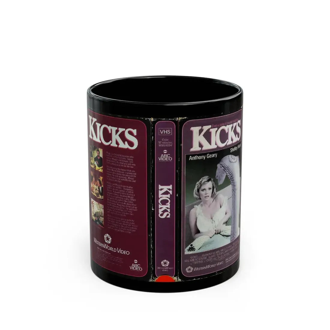KICKS (VHS COVER) - Black Coffee Mug 11oz - Go Mug Yourself