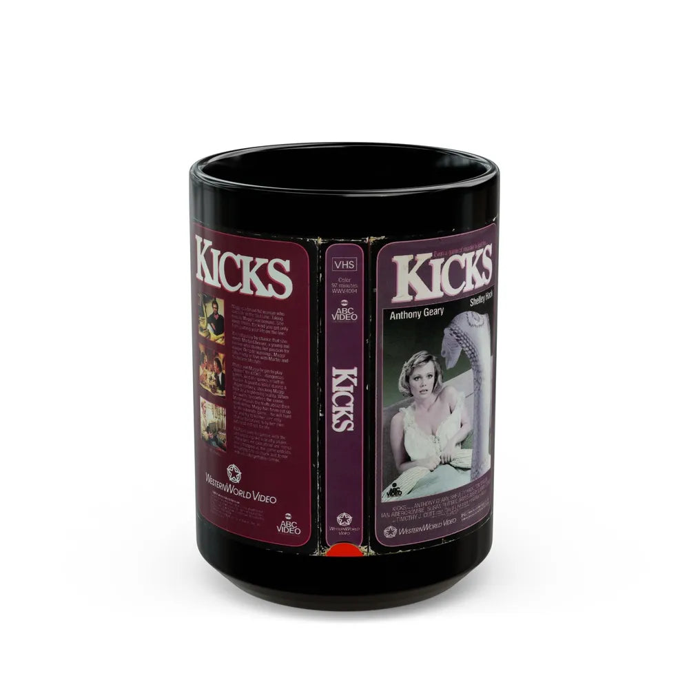 KICKS (VHS COVER) - Black Coffee Mug-15oz-Go Mug Yourself