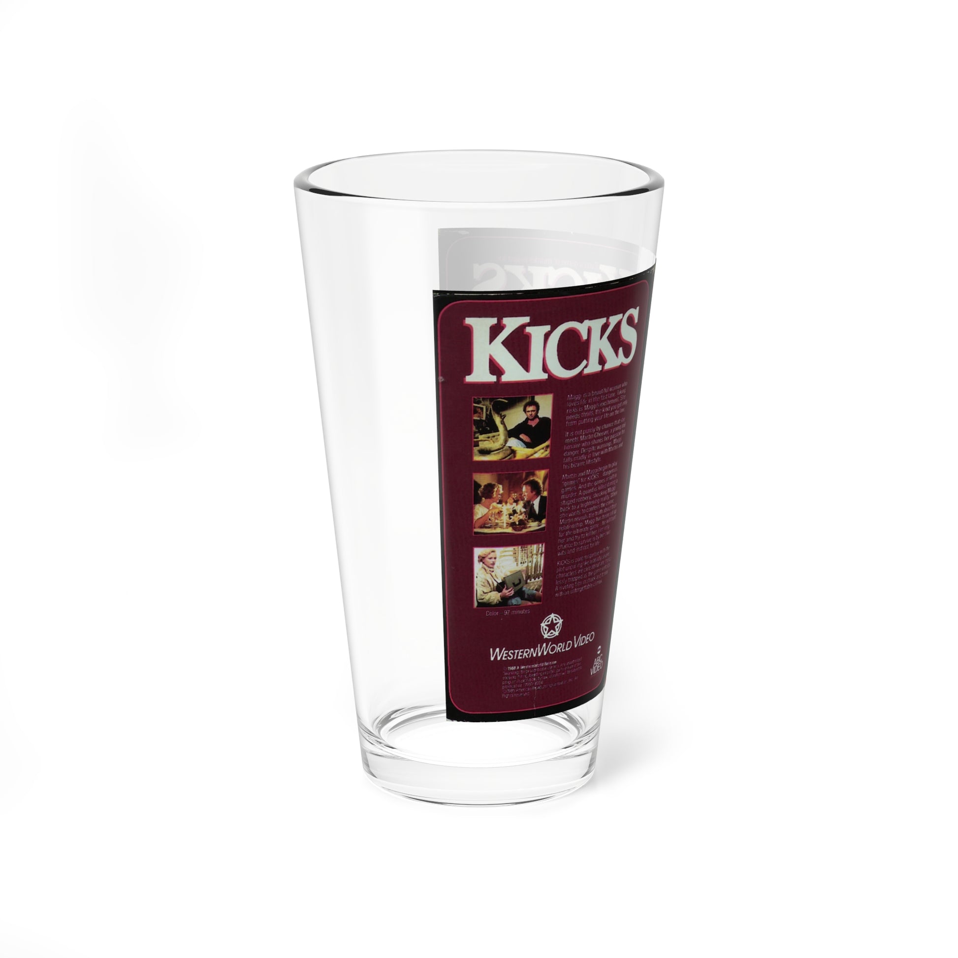 KICKS (VHS COVER) Pint Glass 16oz-Go Mug Yourself