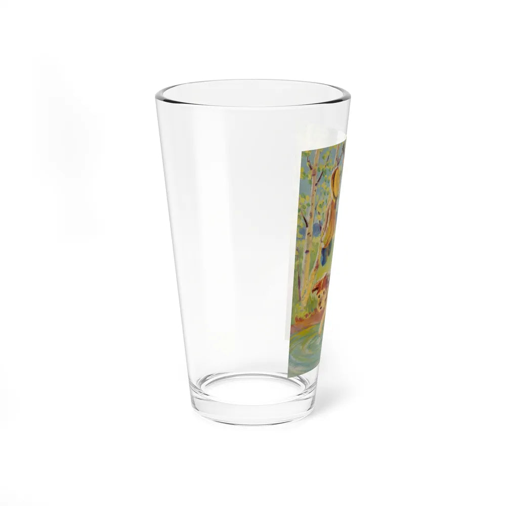 Kid at Swimming Hole - Pint Glass 16oz-Go Mug Yourself