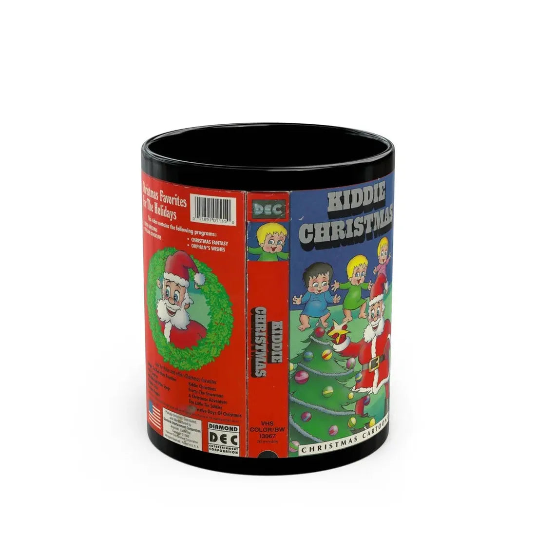 KIDDIE CHRISTMAS (VHS COVER) - Black Coffee Mug 11oz - Go Mug Yourself