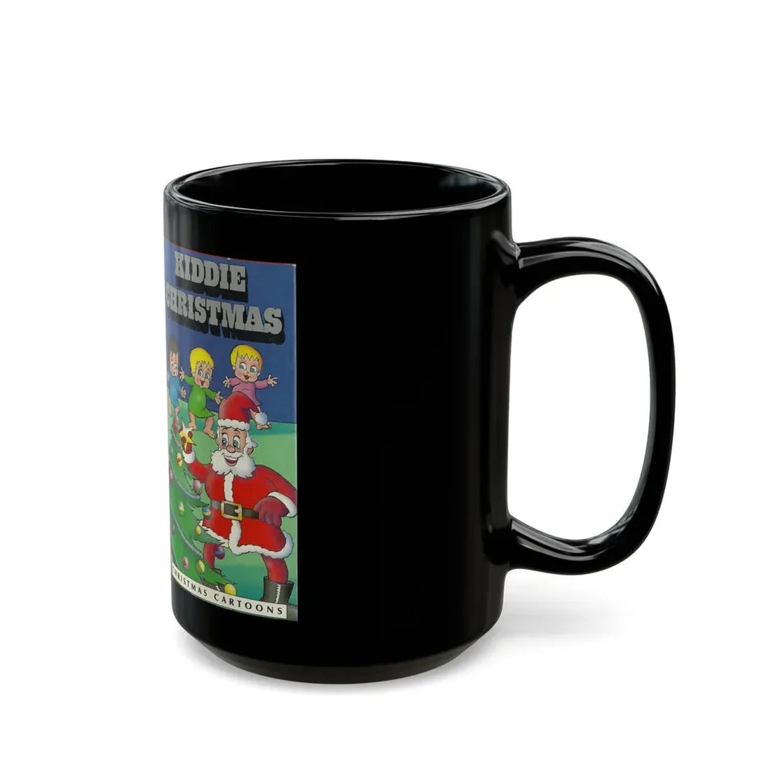 KIDDIE CHRISTMAS (VHS COVER) - Black Coffee Mug - Go Mug Yourself