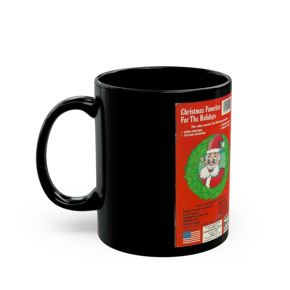 KIDDIE CHRISTMAS (VHS COVER) - Black Coffee Mug - Go Mug Yourself