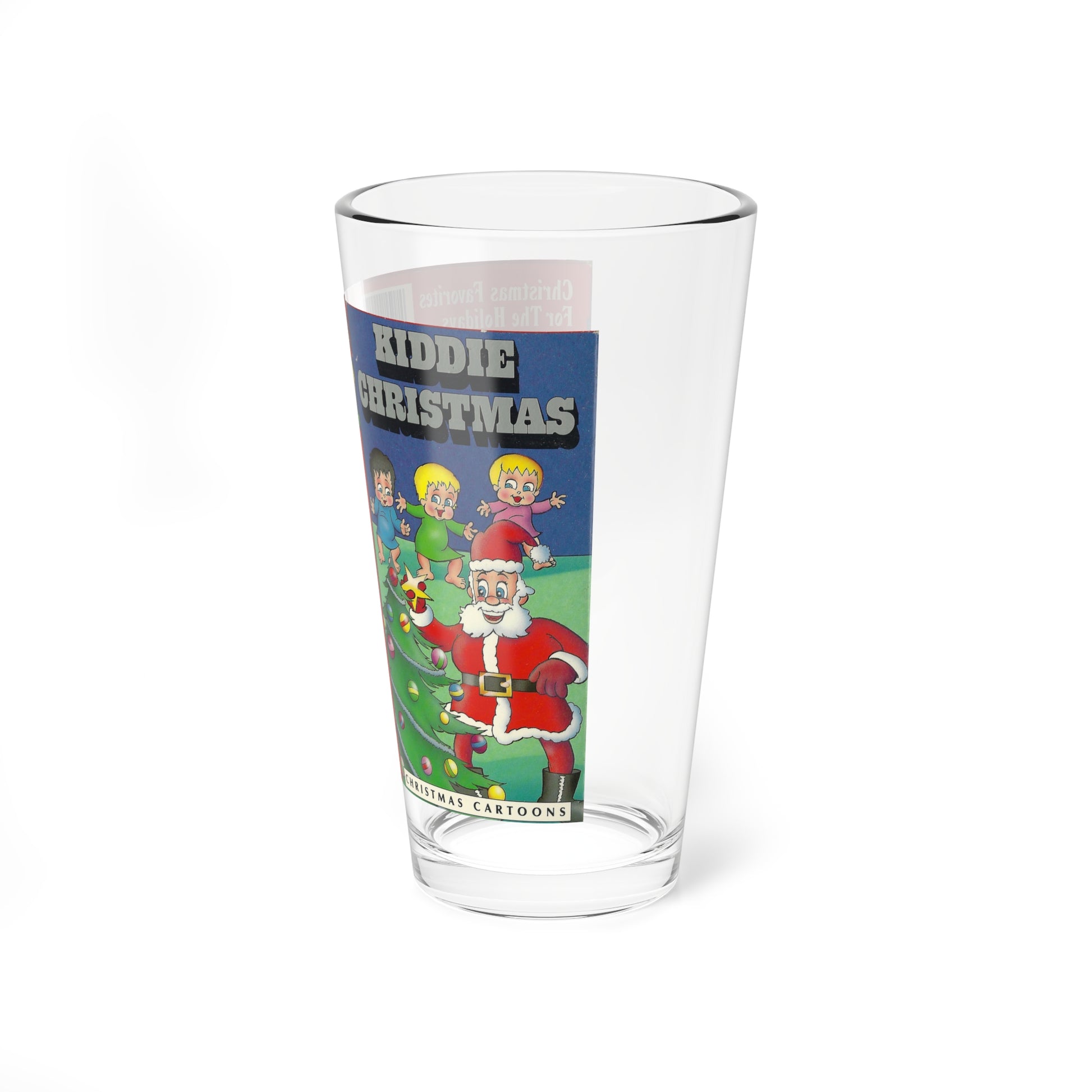 KIDDIE CHRISTMAS (VHS COVER) Pint Glass 16oz-Go Mug Yourself