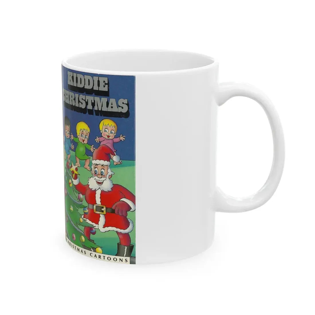 KIDDIE CHRISTMAS (VHS COVER) - White Coffee Mug - Go Mug Yourself