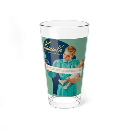 Kiddie Kit, ad illustration - Pint Glass 16oz 16oz - Go Mug Yourself