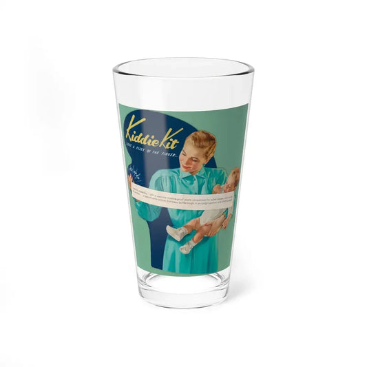Kiddie Kit, ad illustration - Pint Glass 16oz 16oz - Go Mug Yourself
