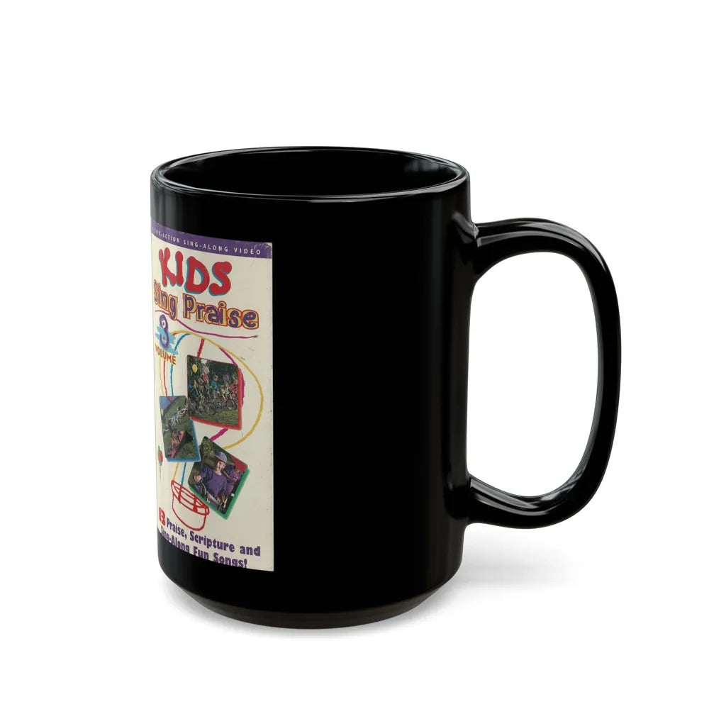 KIDS SING PRAISE VOLUME 3 (VHS COVER) - Black Coffee Mug-Go Mug Yourself