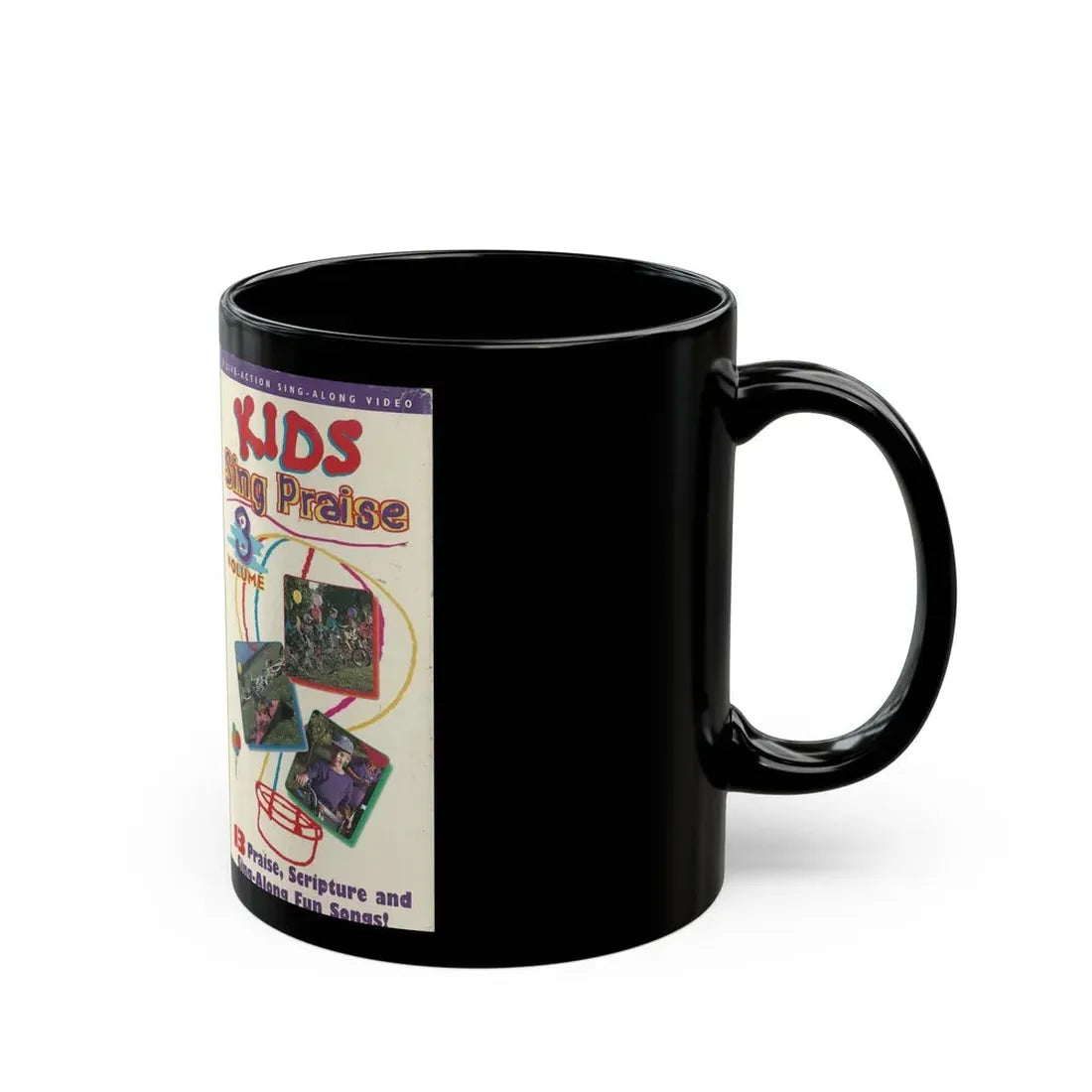 KIDS SING PRAISE VOLUME 3 (VHS COVER) - Black Coffee Mug - Go Mug Yourself