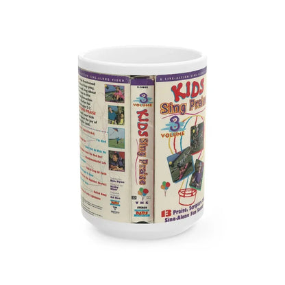 KIDS SING PRAISE VOLUME 3 (VHS COVER) - White Coffee Mug 15oz - Go Mug Yourself