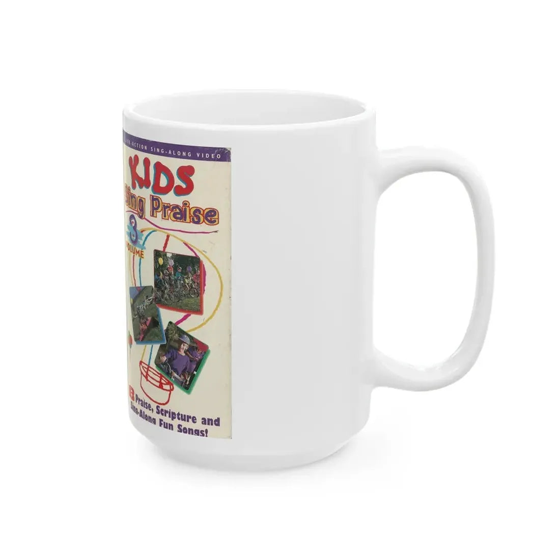 KIDS SING PRAISE VOLUME 3 (VHS COVER) - White Coffee Mug - Go Mug Yourself