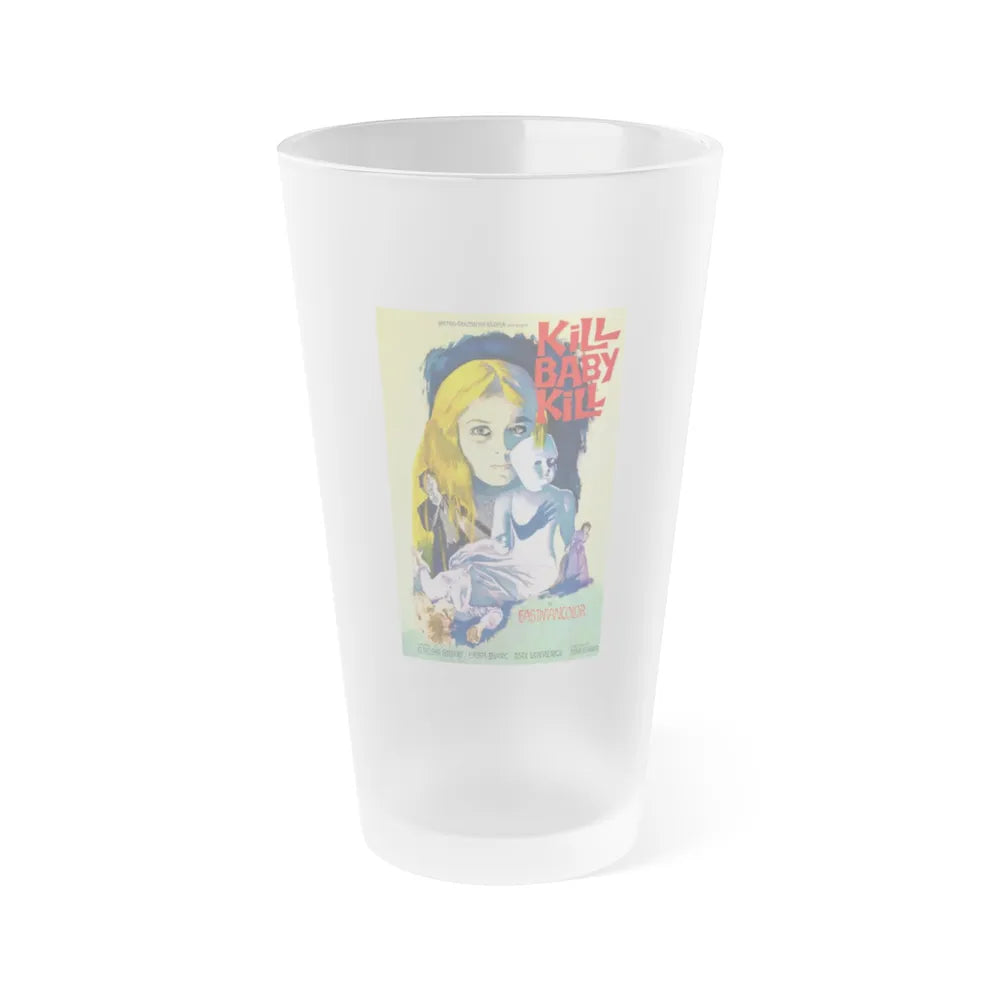 KILL BABY KILL 1966 Movie Poster - Frosted Pint Glass 16oz-16oz-Frosted-Go Mug Yourself