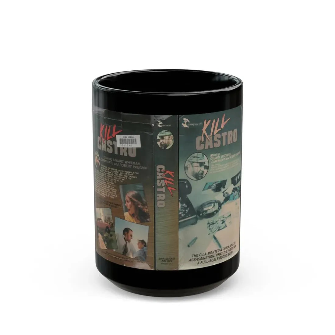 KILL CASTRO (VHS COVER) - Black Coffee Mug 15oz - Go Mug Yourself