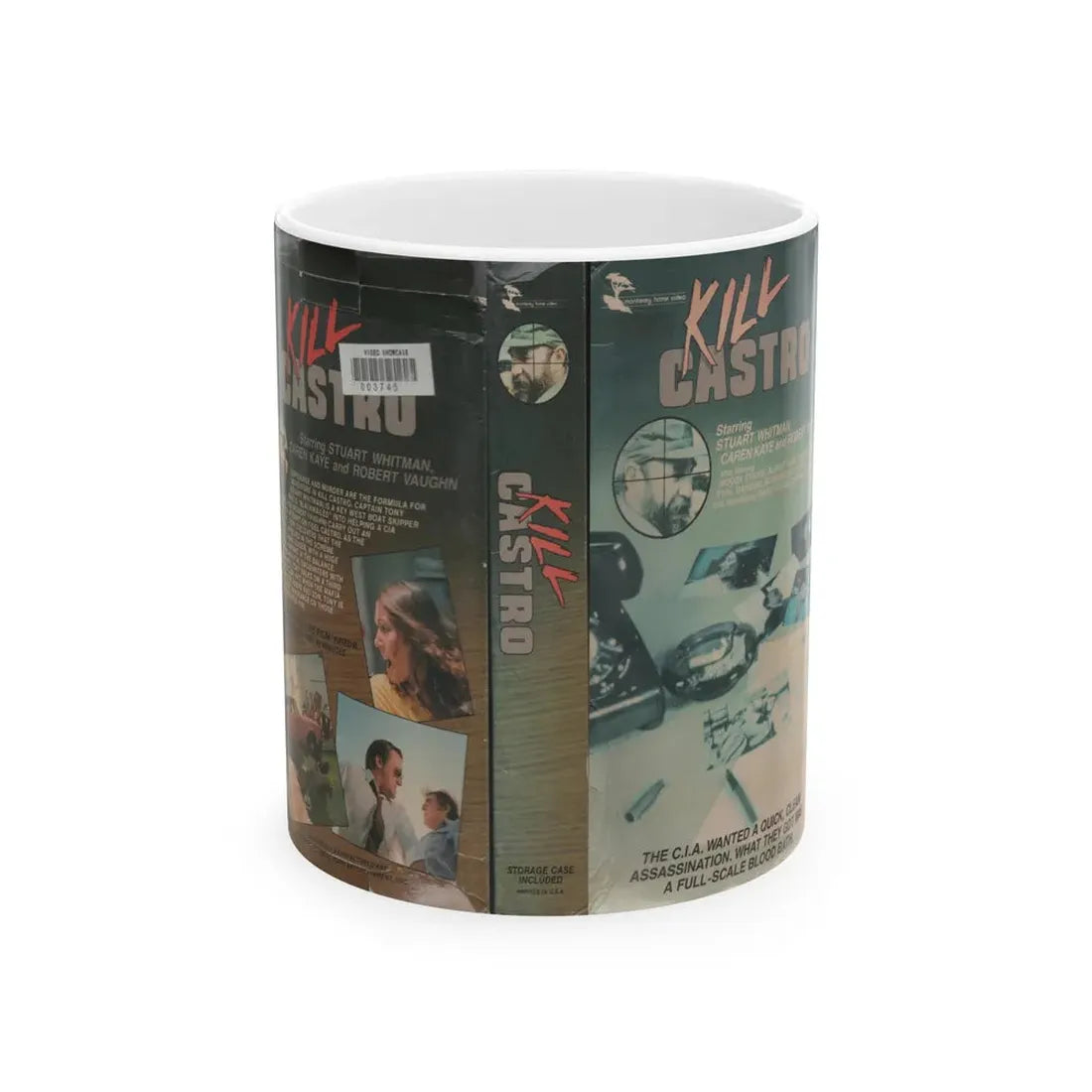 KILL CASTRO (VHS COVER) - White Coffee Mug 11oz - Go Mug Yourself