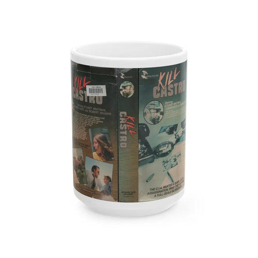 KILL CASTRO (VHS COVER) - White Coffee Mug-15oz-Go Mug Yourself