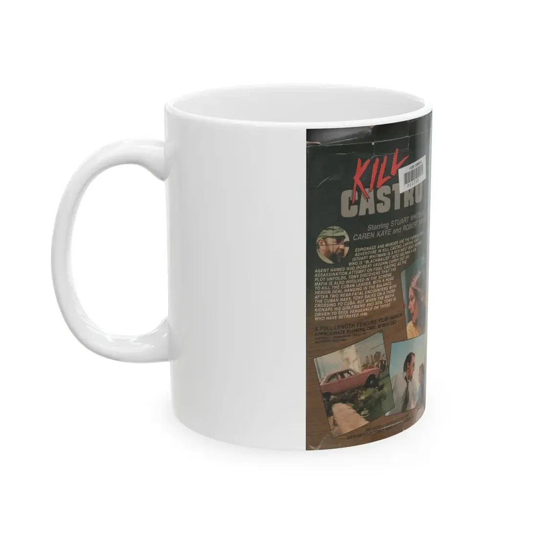 KILL CASTRO (VHS COVER) - White Coffee Mug - Go Mug Yourself