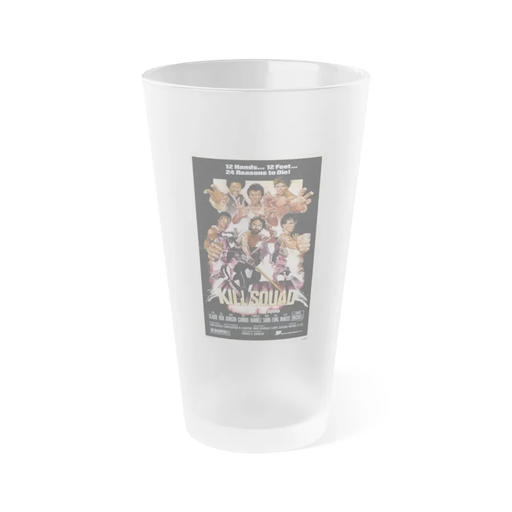 KILL SQUAD 1981 Movie Poster - Frosted Pint Glass 16oz-16oz-Frosted-Go Mug Yourself