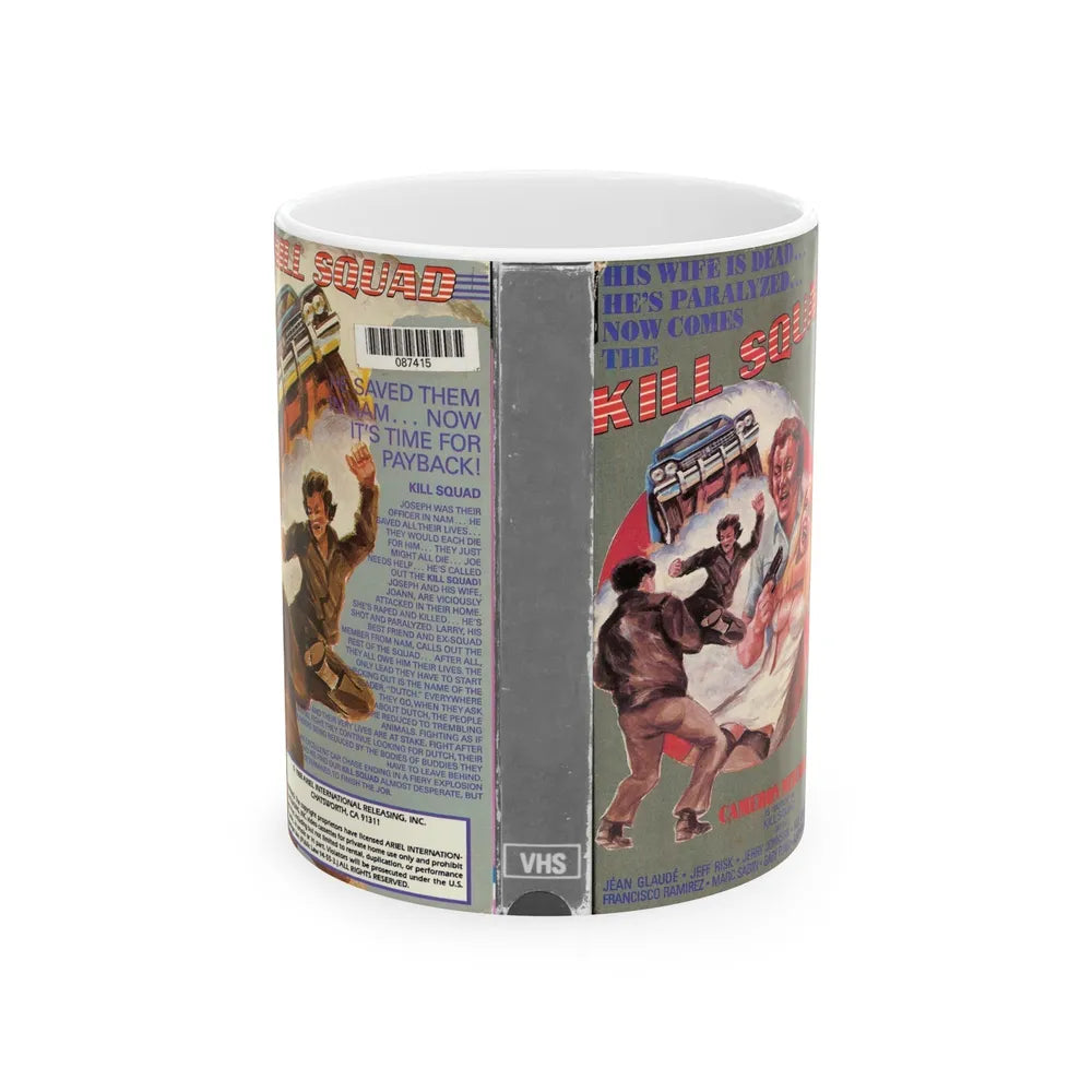 KILL SQUAD (VHS COVER) - White Coffee Mug-11oz-Go Mug Yourself