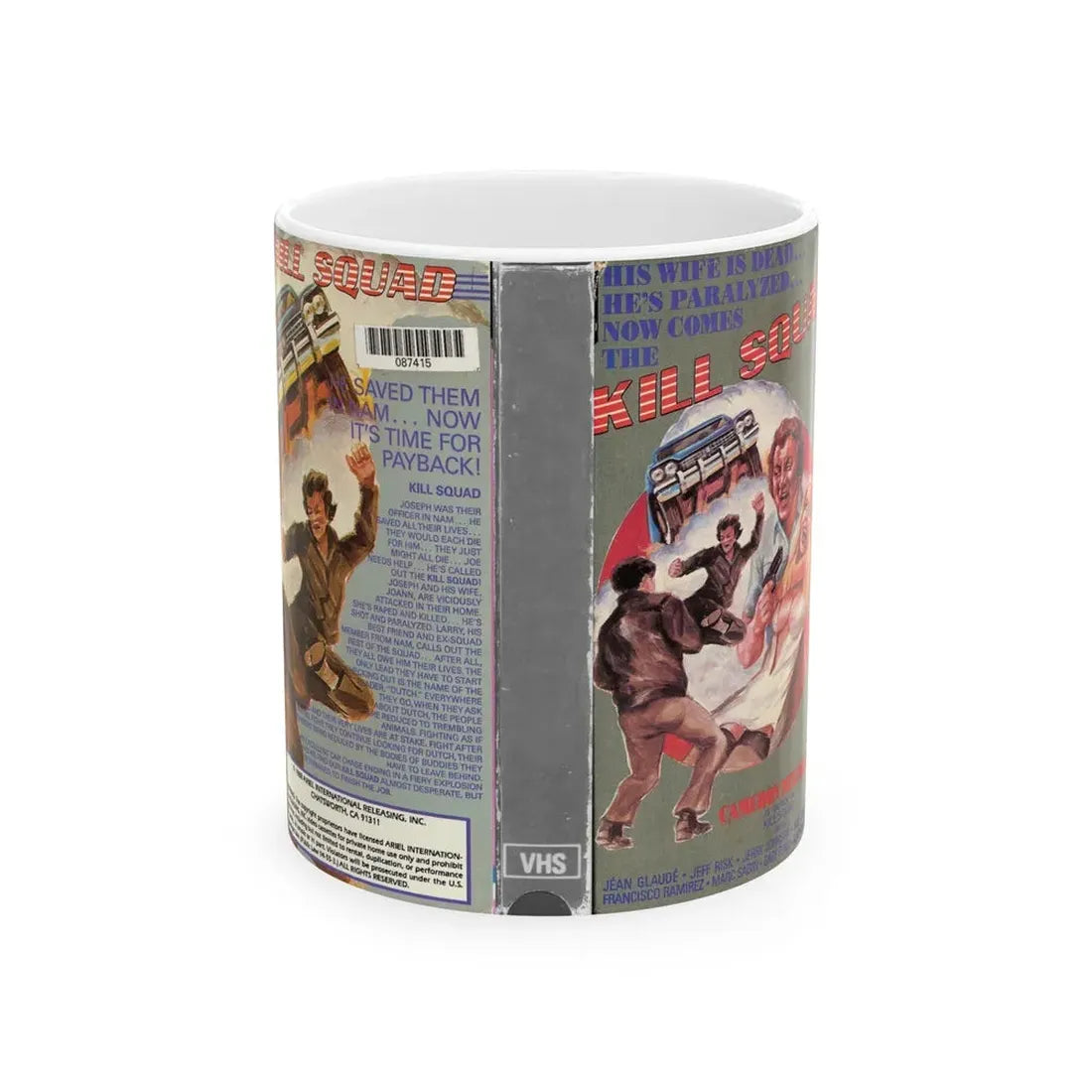 KILL SQUAD (VHS COVER) - White Coffee Mug 11oz - Go Mug Yourself