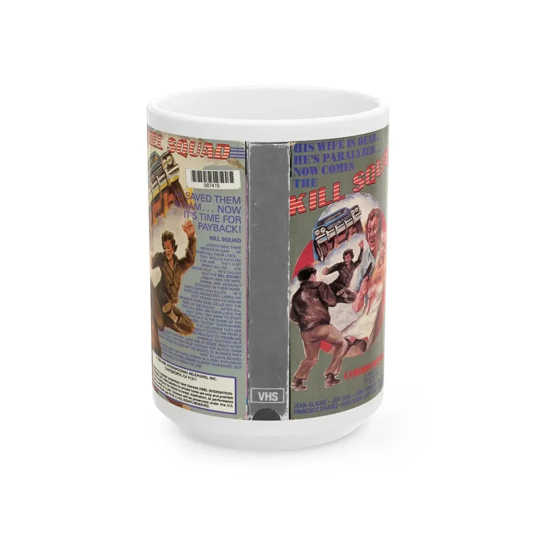KILL SQUAD (VHS COVER) - White Coffee Mug 15oz - Go Mug Yourself