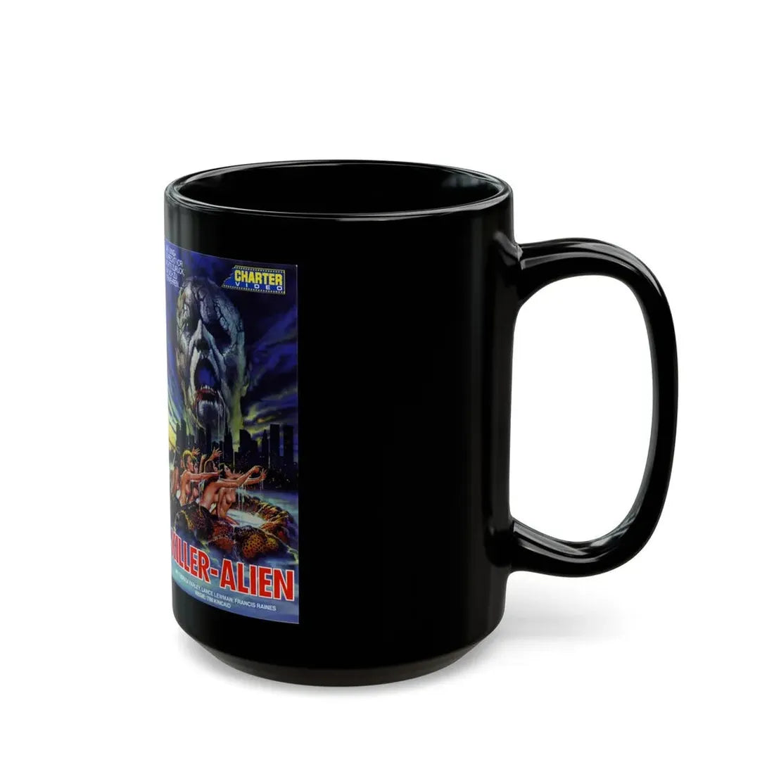 KILLER ALIEN (VHS COVER) - Black Coffee Mug - Go Mug Yourself