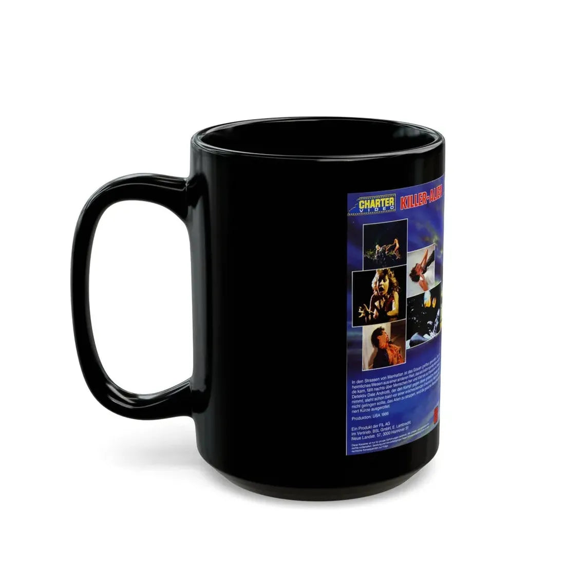 KILLER ALIEN (VHS COVER) - Black Coffee Mug - Go Mug Yourself