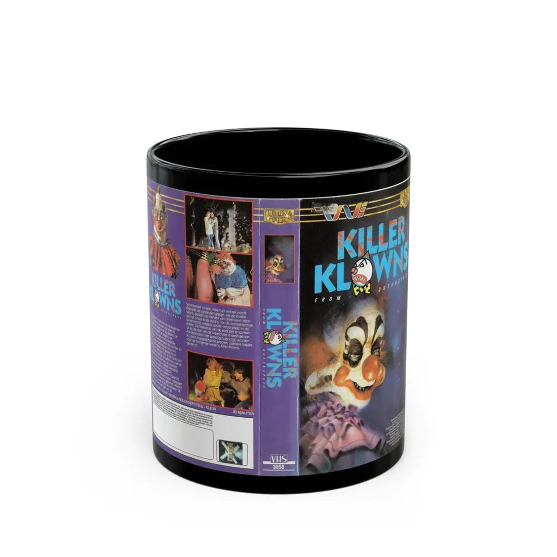 KILLER CLOWNS FROM OUTER SPACE GERMAN (VHS COVER) - Black Coffee Mug 11oz - Go Mug Yourself