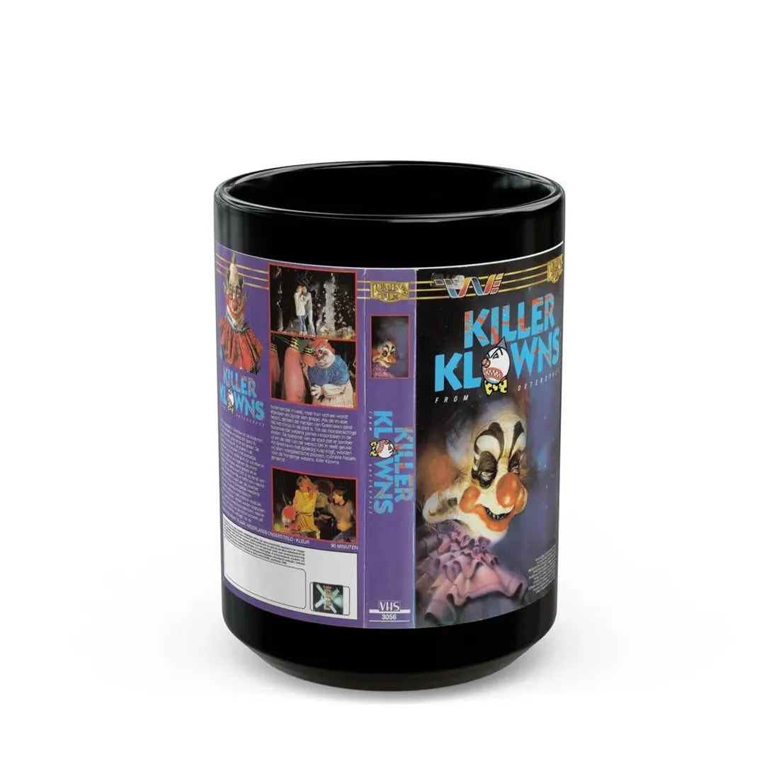 KILLER CLOWNS FROM OUTER SPACE GERMAN (VHS COVER) - Black Coffee Mug 15oz - Go Mug Yourself