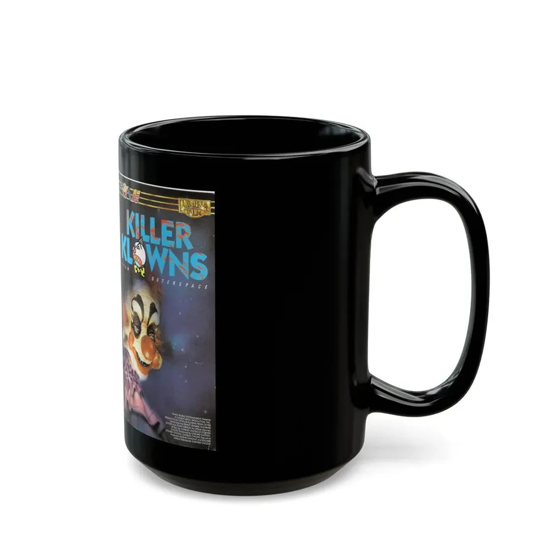 KILLER CLOWNS FROM OUTER SPACE GERMAN (VHS COVER) - Black Coffee Mug - Go Mug Yourself
