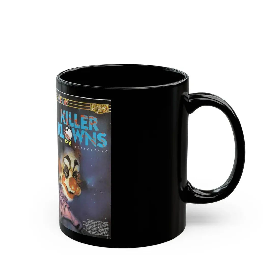 KILLER CLOWNS FROM OUTER SPACE GERMAN (VHS COVER) - Black Coffee Mug - Go Mug Yourself