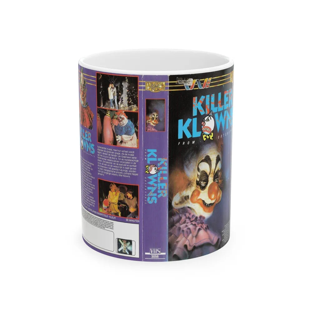 KILLER CLOWNS FROM OUTER SPACE GERMAN (VHS COVER) - White Coffee Mug-11oz-Go Mug Yourself