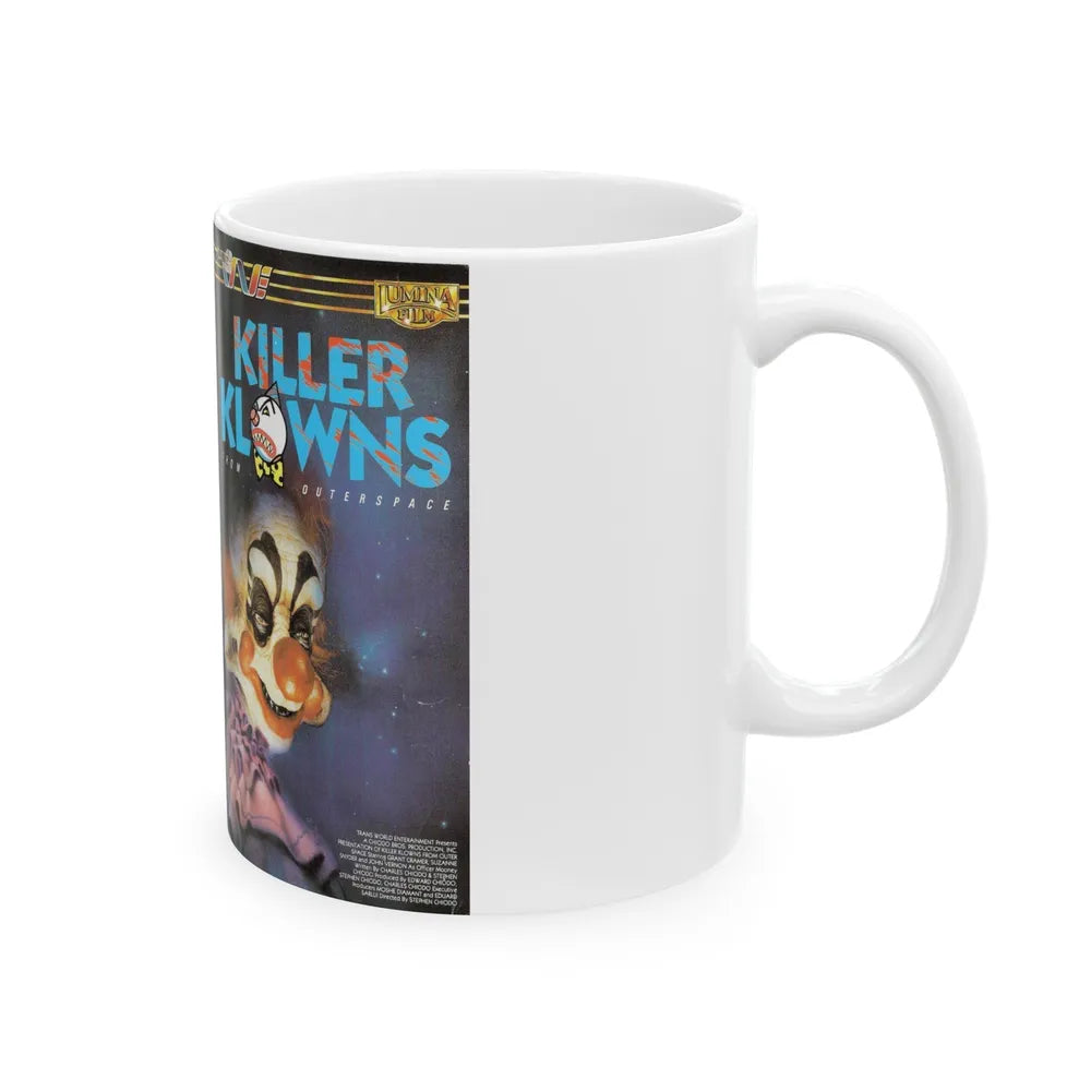 KILLER CLOWNS FROM OUTER SPACE GERMAN (VHS COVER) - White Coffee Mug-Go Mug Yourself