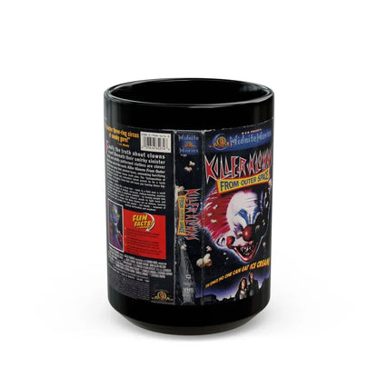 KILLER CLOWNS FROM OUTER SPACE (VHS COVER) - Black Coffee Mug 15oz - Go Mug Yourself