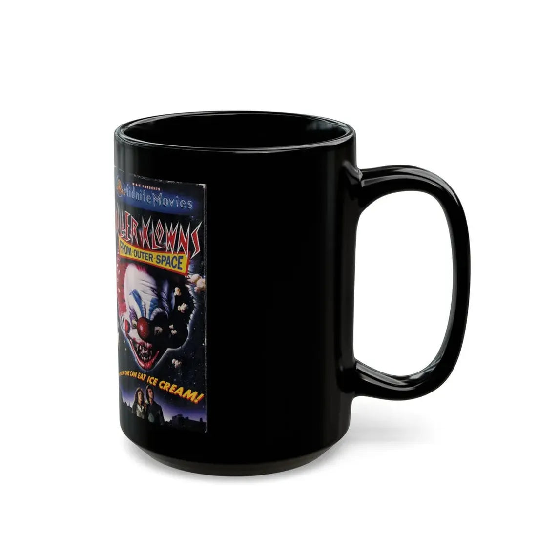KILLER CLOWNS FROM OUTER SPACE (VHS COVER) - Black Coffee Mug - Go Mug Yourself