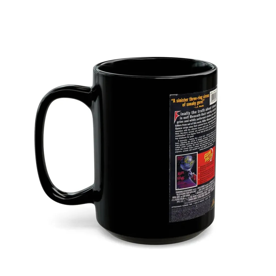 KILLER CLOWNS FROM OUTER SPACE (VHS COVER) - Black Coffee Mug - Go Mug Yourself